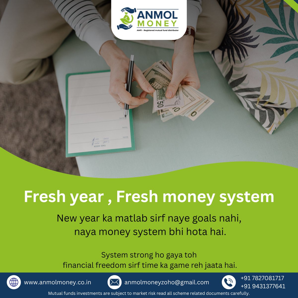 AnmolMoney's tweet image. New year, new goals, but don’t forget the most important upgrade.
Your money system.

When your system is strong,
financial freedom becomes a matter of time, not luck.

Start this year with clarity, control, and consistency.

#MoneySystem #FinancialDiscipline #anmolmoney