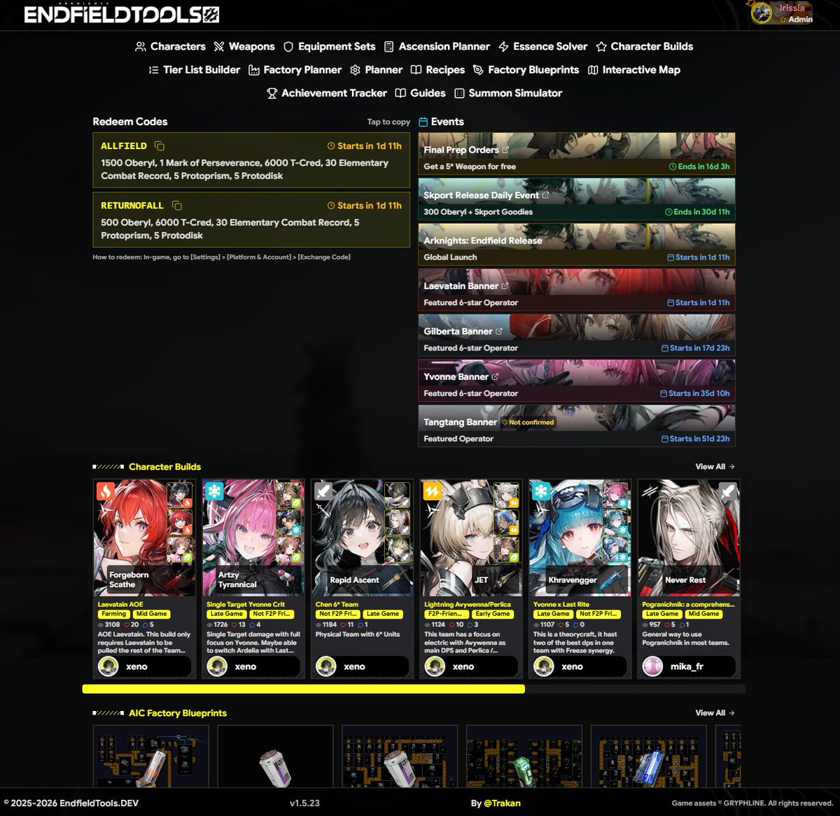 Irissia | Exburst | Endfieldtools | Zeroluck.gg tweet media