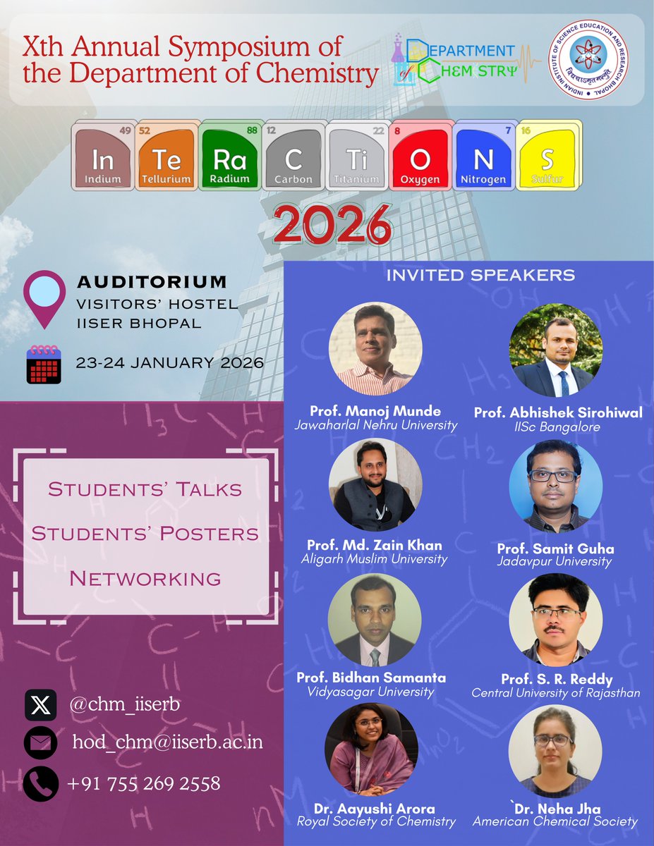 Dept of Chemistry, IISER Bhopal tweet media