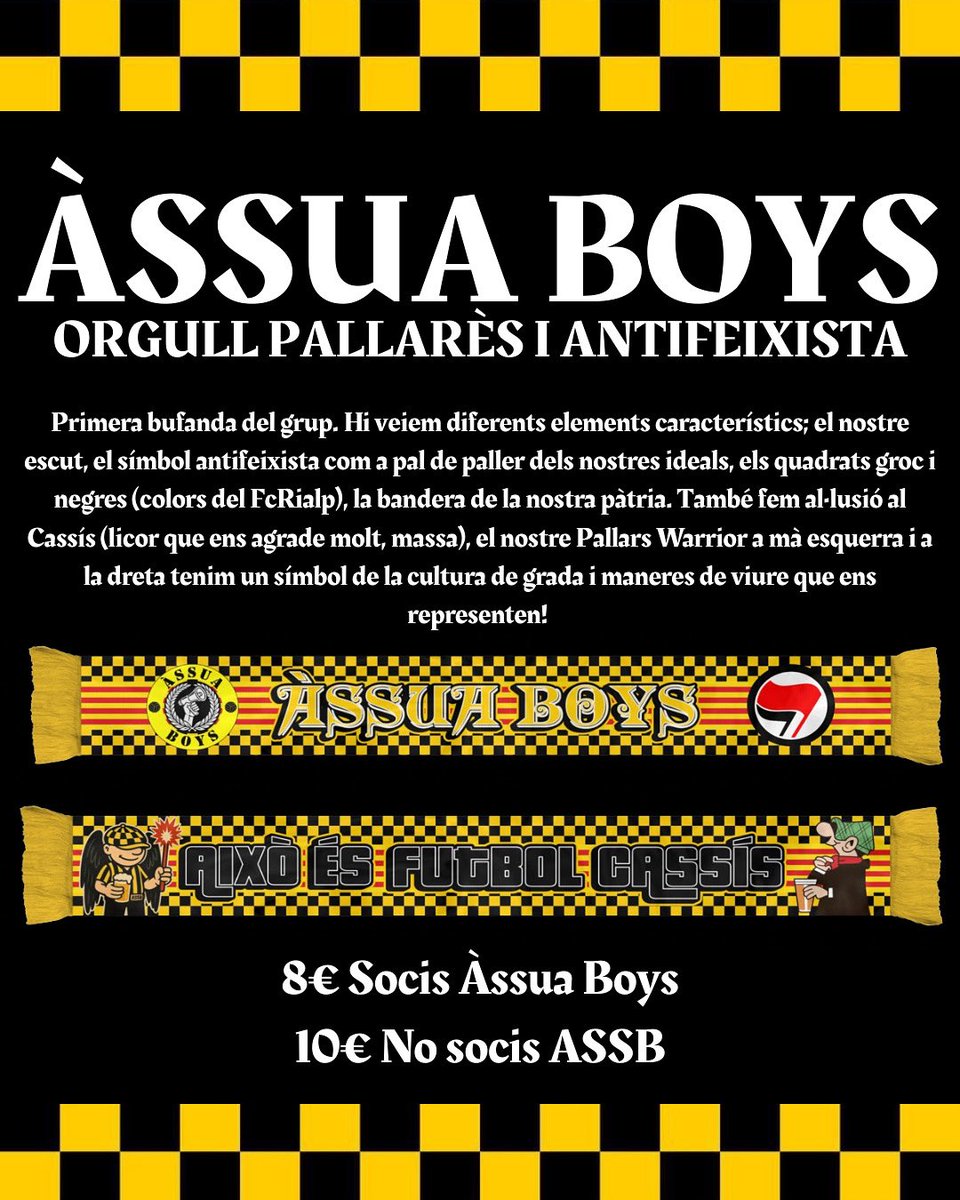 CATALUNYA, PALLARS, ANTIFEIXISME i GRADA.
demana la teva que en tenim poques! ⚒️🕸️