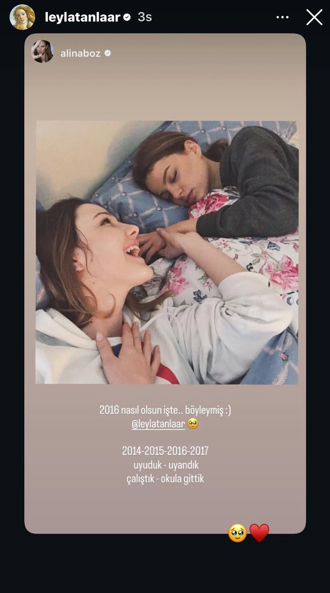 #AlinaBoz ımstagram story güncellemesinden #LeylaTanlar 💕