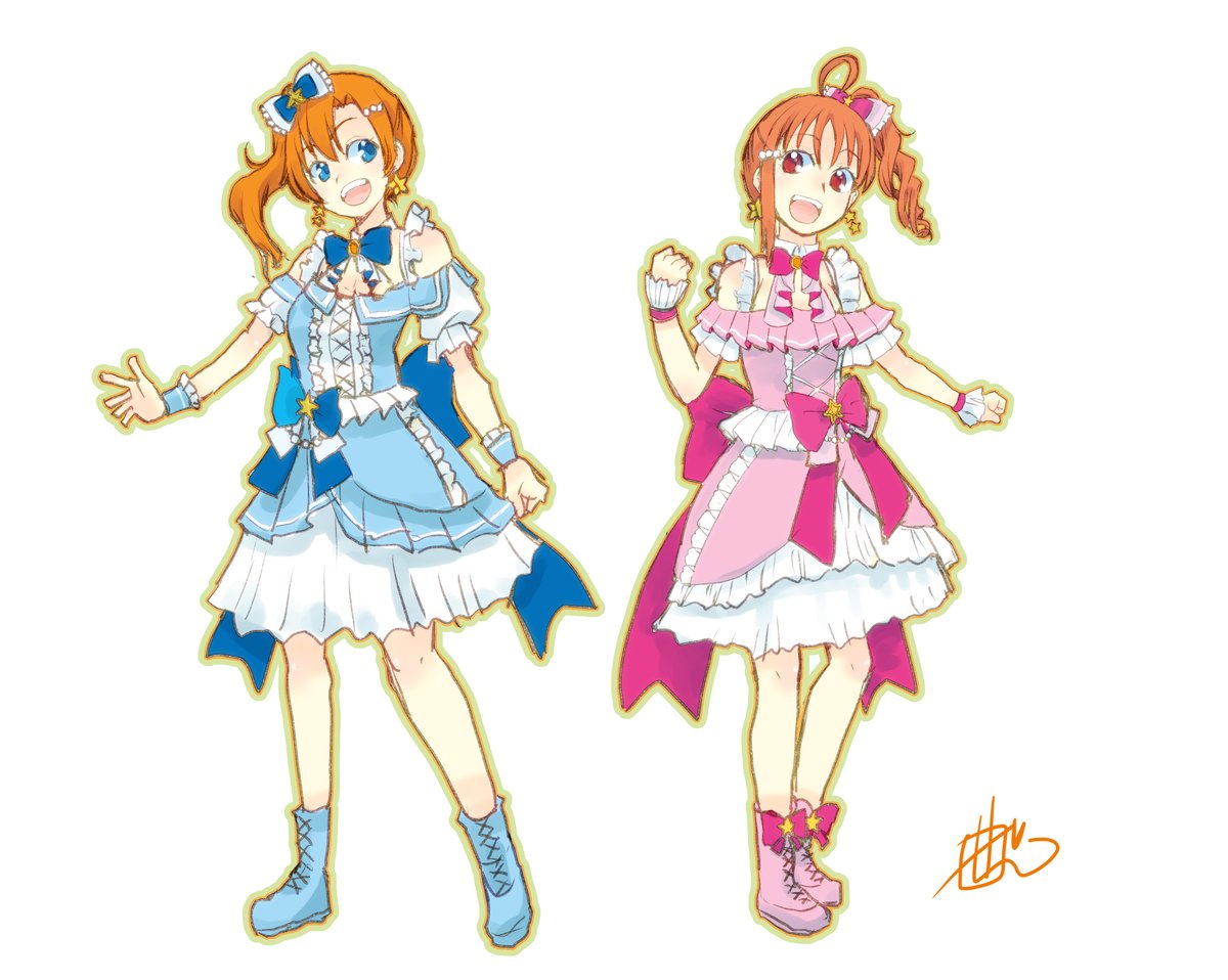 seikunsan's tweet image. 穂乃果ちゃん千歌ちゃん描いてみたー　#lovelive #μʼs #Aqours