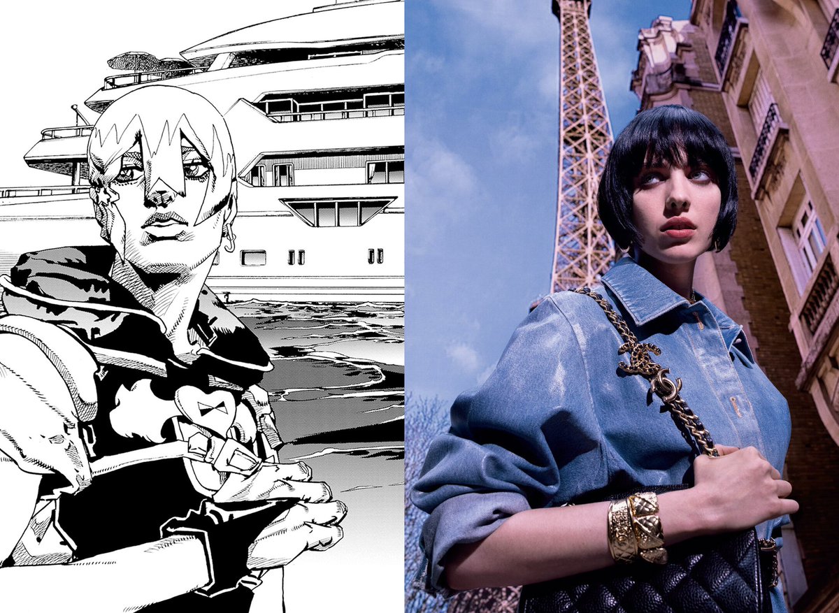 dododefender's tweet image. The JoJolands Chapter 22 (2025)
Margaret Qualley for Chanel (2024)