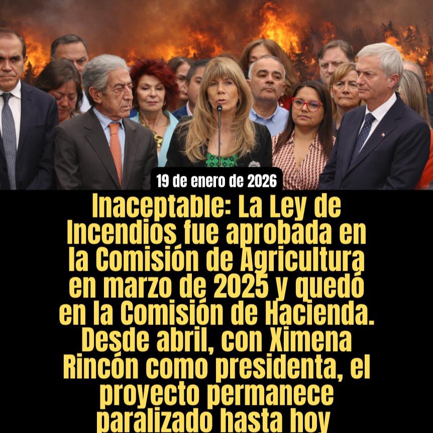 La Ley de Incendios durmiendo 10 meses en el escritorio de Ximena Rincón, sin prioridad !! Así es la gente  que no le interesa más  que su bolsillo!! #incendiosforestales