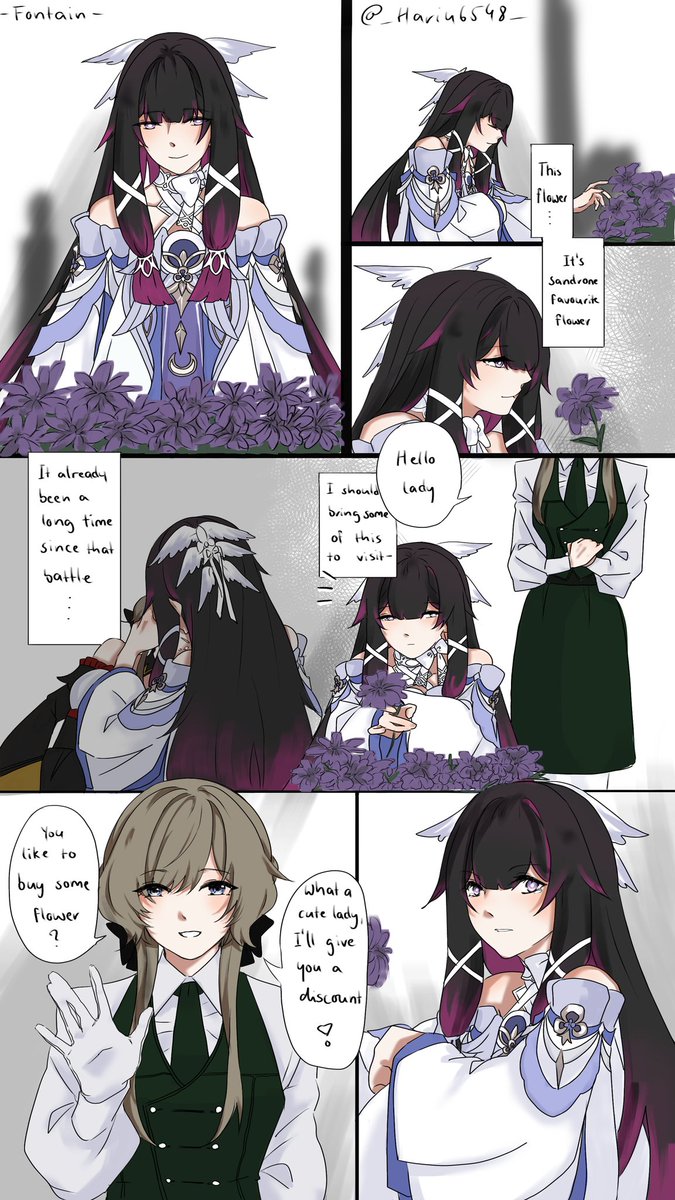 _Hariu6548_'s tweet image. Reunion (1/2)

#GenshinImpact #Columbina #Sandrone #sandbina