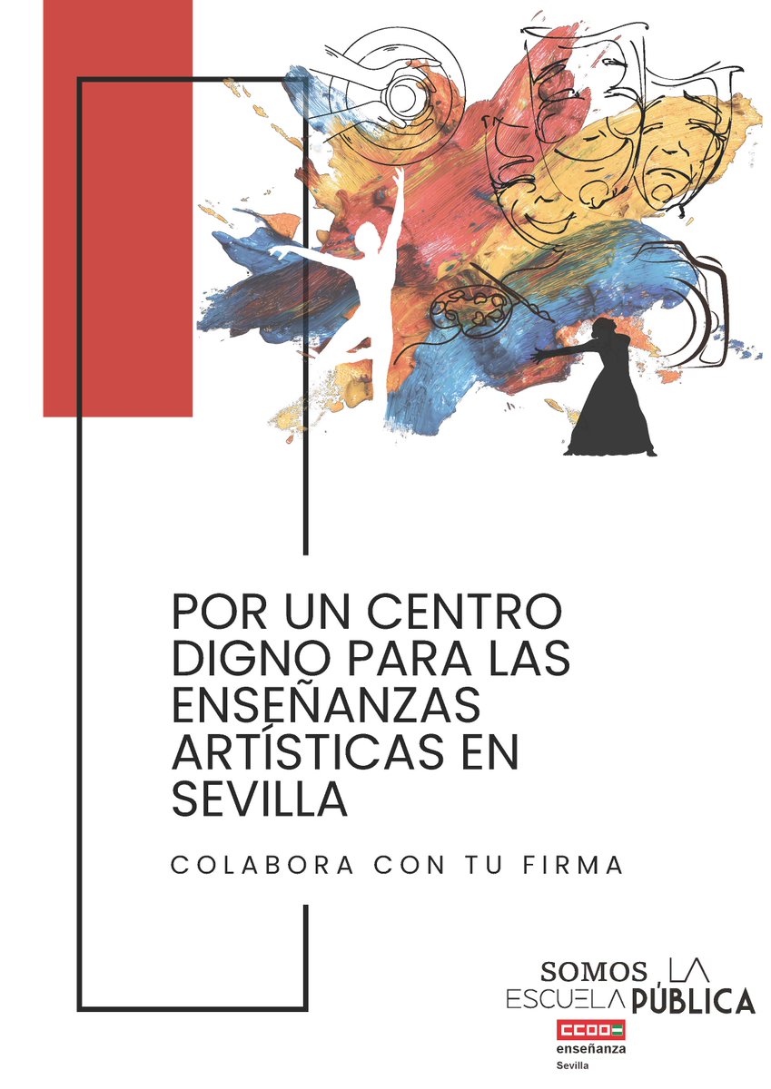 🏫¡Por un centro digno para las enseñanzas artísticas en #Sevilla!

✍️ <a href="/CCOOEnsenanzaSV/">CCOO Enseñanza Sevilla</a> inicia una campaña para exigir a la Junta que ponga fin al estado crítico en el que se encuentran y permita impartirlas con calidad y seguridad.

andalucia.ccoo.es/noticia:747329…