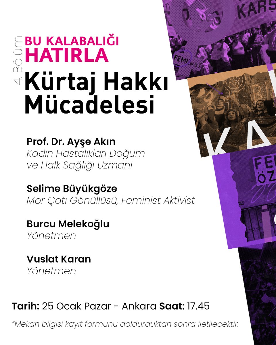 Bu Kalabalığı Hatırla belgesel serisinin yeni bölümünün Ankara ilk gösteriminde, <a href="/kuirfest/">Pembe Hayat KuirFest</a>  kapsamında bir araya geliyoruz.

Kürtaj hakkı mücadelemizi, konukların ve yönetmenlerin katılımıyla hep birlikte ilk kez izlemek ve ardından tartışmak için çok heyecanlıyız!

🎬 Gösterim &amp;