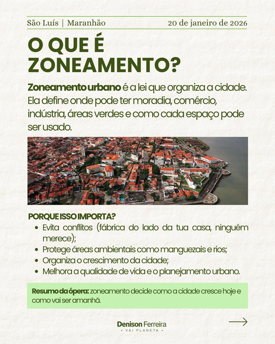 DenisonCardoso's tweet photo. São Luís discute, em audiências públicas, a revisão do zoneamento urbano, decisões que impactam diretamente a vida de quem vive a cidade.

O zoneamento define como a cidade cresce, influenciando diretamente a qualidade de vida da população. https://t.co/wuBVDWSAL1