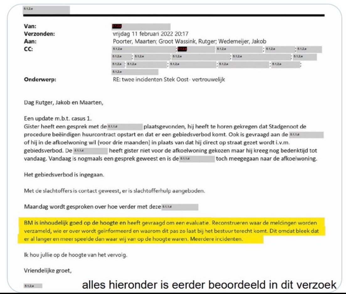 akkermans_amigo's tweet image. GroenLinks Femke Halsema en ze was op de hoogte van Stek Oost en alle gewelddadigheid. 

2022
De BM (Burgemeester) is inhoudelijk goed op de hoogte en heeft gevraagd om een evaluatie.
