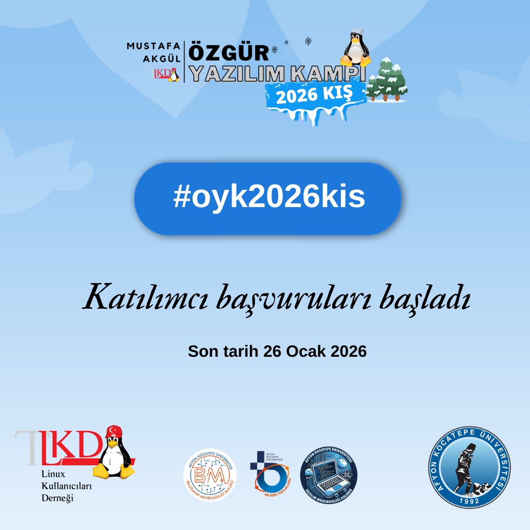 Mustafa Akgül Özgür Yazılım Kampı tweet media