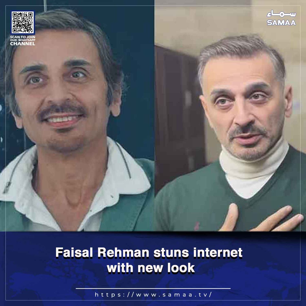 SamaaEnglish's tweet image. Social media users welcome actor’s transformation

Read more: samaa.tv/2087344912

#SamaaTV #FaisalRehman #newlook #celebrity #Showbiz