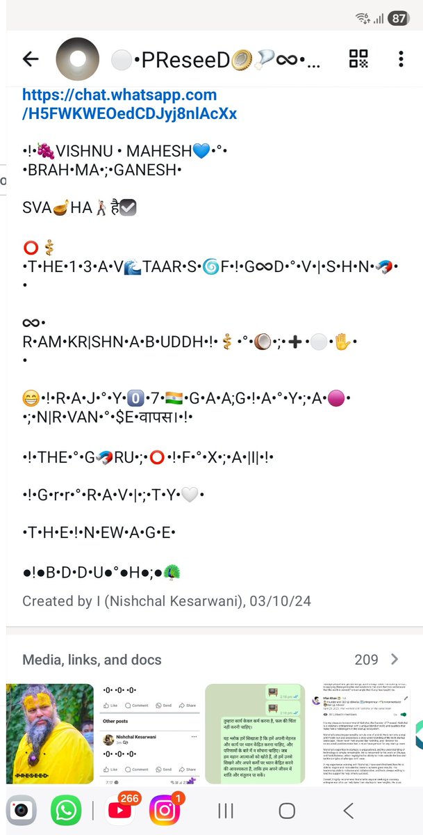 Nishchal's tweet photo. @rumilyrics @elonmusk •!•@12Jyotirling•@NATO•@kimbal•@neebkarolibaba•@laurenepowell•|•$•🧑🏻‍⚖️•T•H•I•S•💝•G•⭕•|I|•N•G•🍎•T•0️⃣•be•a•;•G•A•l|L•E•0•act•°•@VaticanNews•!•♾️R•IS•TH|S•A•°•R•|•G•!•VED•A•ACT•;•@AmitShah•@nkbmaharaj•?•🇮🇳
https://t.co/DPm3eODWtn https://t.co/kuuCL4V2W6