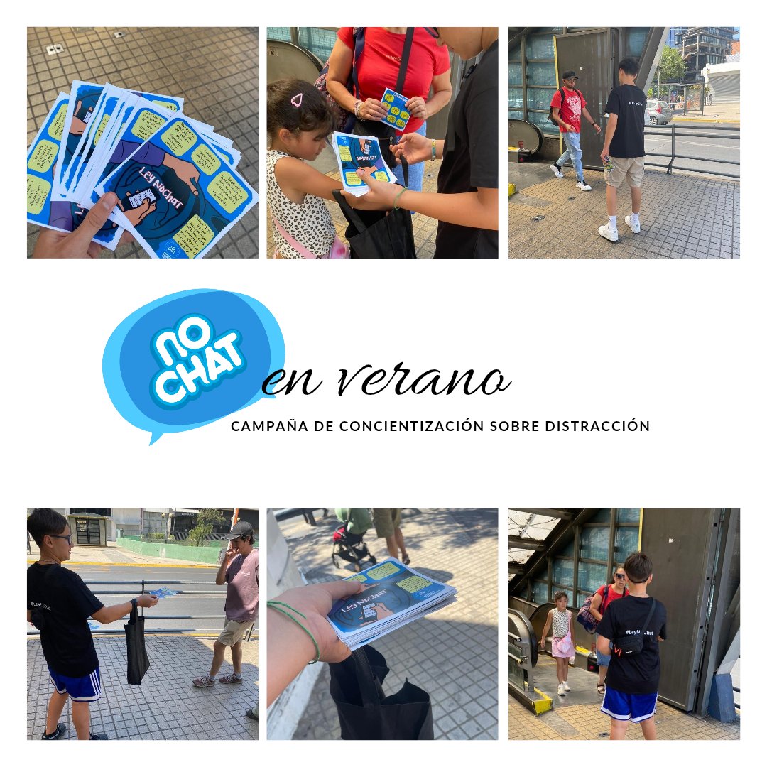 ONGnochat's tweet image. EN VERANO salimos a puntos estratégicos de la capital a informar y concientizar sobre #LeyNoChat. Esta campaña es para recordar algo básico: al conducir, el celular distrae y pone vidas en riesgo. Su uso implica sanciones para quienes incumplen. Conducir exige atención total: