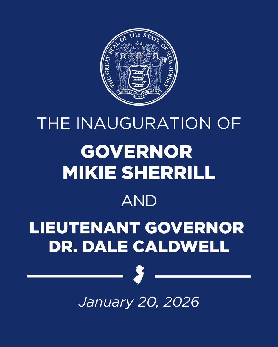 Today at noon, I will take the oath of office to serve as the 57th Governor of New Jersey.

Join us live at youtube.com/@njgovelect