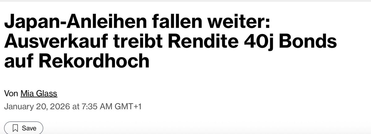 Die Rendite der 30-jährigen US-Staatsanleihen springt um 10 Basispunkte nach oben. Auslöser ist ein massiver Abverkauf am japanischen Anleihenmarkt. 

Die Bank of Japan verliert die Kontrolle und der weltweite Dominoeffekt hat längst begonnen.