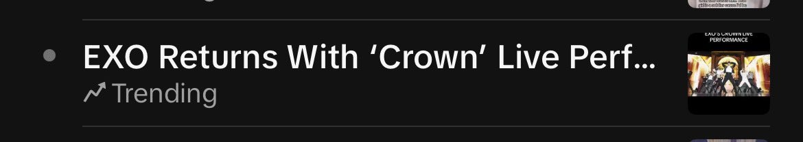 EXO ‘ CROWN’ Live Performance is Trending on TikTok Worldwide Trends🔥🎉🎉🎉🎉🎉

#EXO #EXO_Crown <a href="/weareoneEXO/">EXO</a>