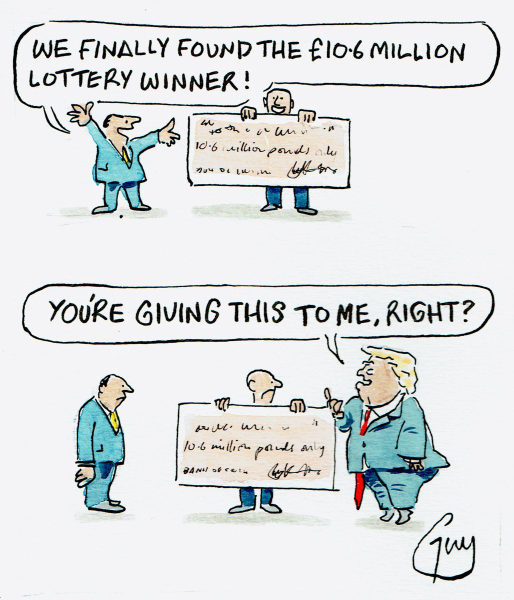 One of my cartoons for Wednesday's <a href="/MetroUK/">Metro</a> <a href="/MetroPicDesk/">Metro Picture Desk</a> <a href="/TNLUK/">The National Lottery</a> #lottery #Trump
