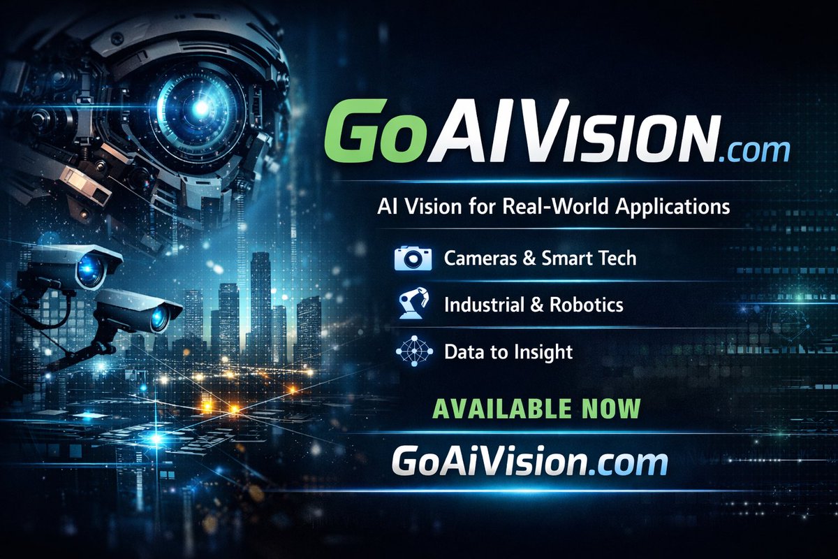 https://t.co/wXI56jelAY AI vision for industrial,robotic and smart systems  From quality inspection to autonomous machines A clean,product-ready name  for teams building real-world computer vision 👉 https://t.co/wXI56jelAY #AI  #ComputerVision ...