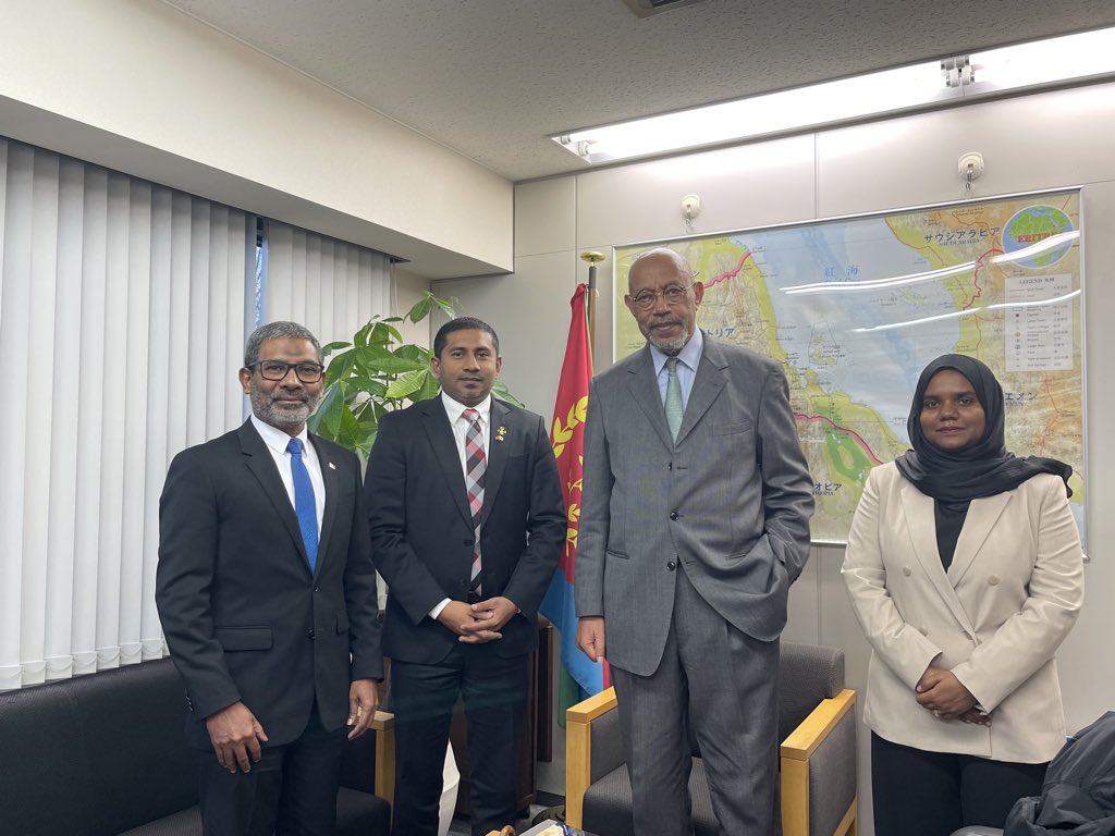 Ambassador Ahmed Mahloof of of the #Moldovies  paid a cutesy visit to our Embassy to share ideas, experience &amp; opinions in strengthening the enhancement &amp; development of mutual diplomatic activities in Japan  &amp; with #Erittea エリトリア

￼