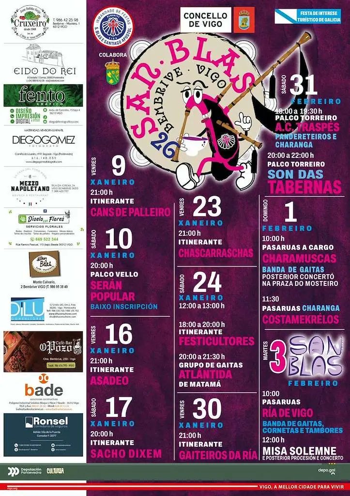 Febreiro non ten 31 días, pero xaneiro si, e ese día, os Pandereteiros e a Charanga Traspés estarán no palco do torreiro de Bembrive ás 18h. para festexar as Festas de San Blas 👣
.
Ven troulear con nós!
.
#traspés #traspès #pandereteirostraspès #charangatraspés #sanblas