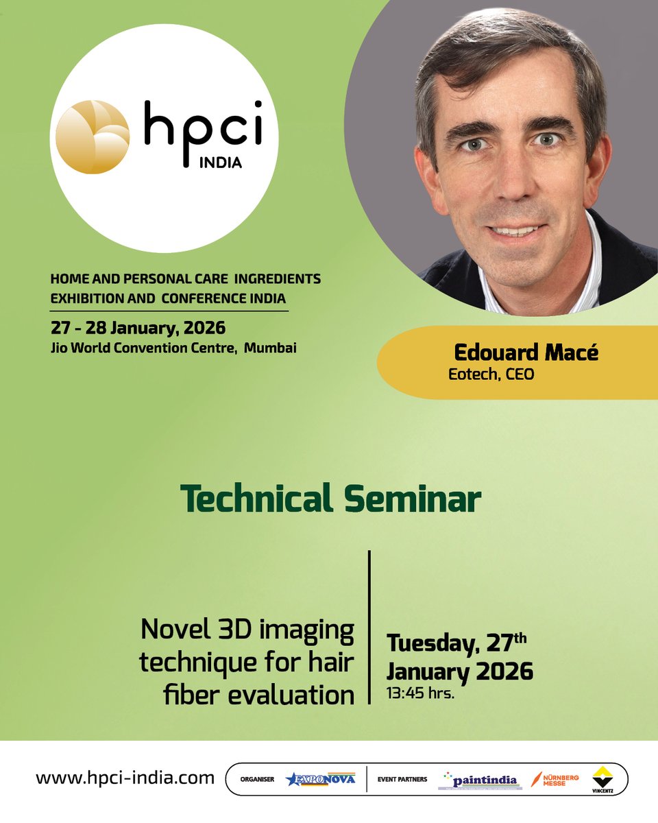 From silicones, surfactants and rheology modifiers to biotech actives and multifunctional ingredients, HPCI India’s Technical Seminars see global companies present real formulation science for home and personal care.   
Register now: n-gage.live/HP26V/visitor/… #HPCIIndia2026