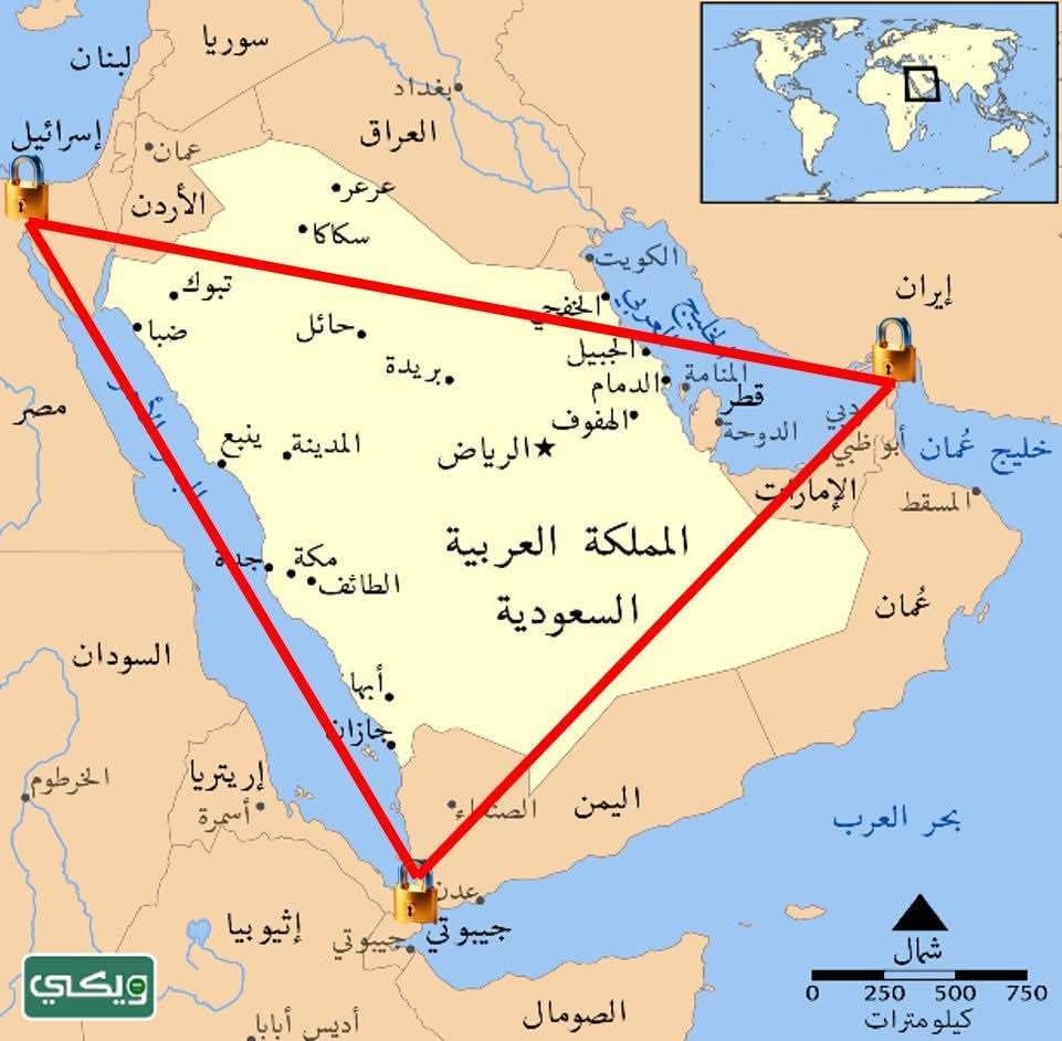 لا تستغربوا إذا ثارت المملكة العربية السعودية وفتحت أبواب الجحيم على الإمارات؛ فالصبر حين ينفد يتحول إلى إعصار، والسكوت عن الخيانة ليس قدرًا.
- هذه الخريطة ليست عبثًا ولا قراءة عشوائية، بل تمثّل أبسط شرحٍ لمخططٍ خطير حيّكه محور الشر في المنطقة: الإمارات وإيران وإسرائيل، هدفه خنق