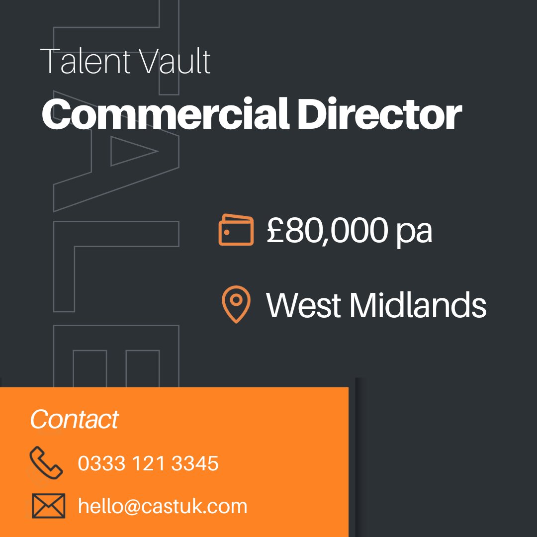 Talent Watch 👀 Commercial Director
Looking for a Director with a background in driving brand recognition, customer acquisition, &amp; digital transformation, while balancing strategy with operational execution?
Request CV 👉 bit.ly/4bCM5v9 

#CommercialSkills