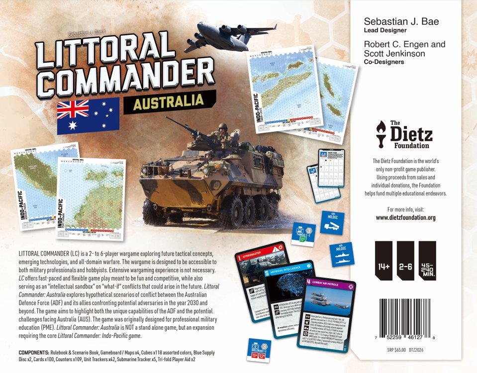 FoundationDietz's tweet photo. Space Force is available in our Building Blocks (hint hint)...and here's the finished back box for LC:Australia...four new maps a-comin'!!!

#games #wargames #indopac https://t.co/FzNdjUPgpG