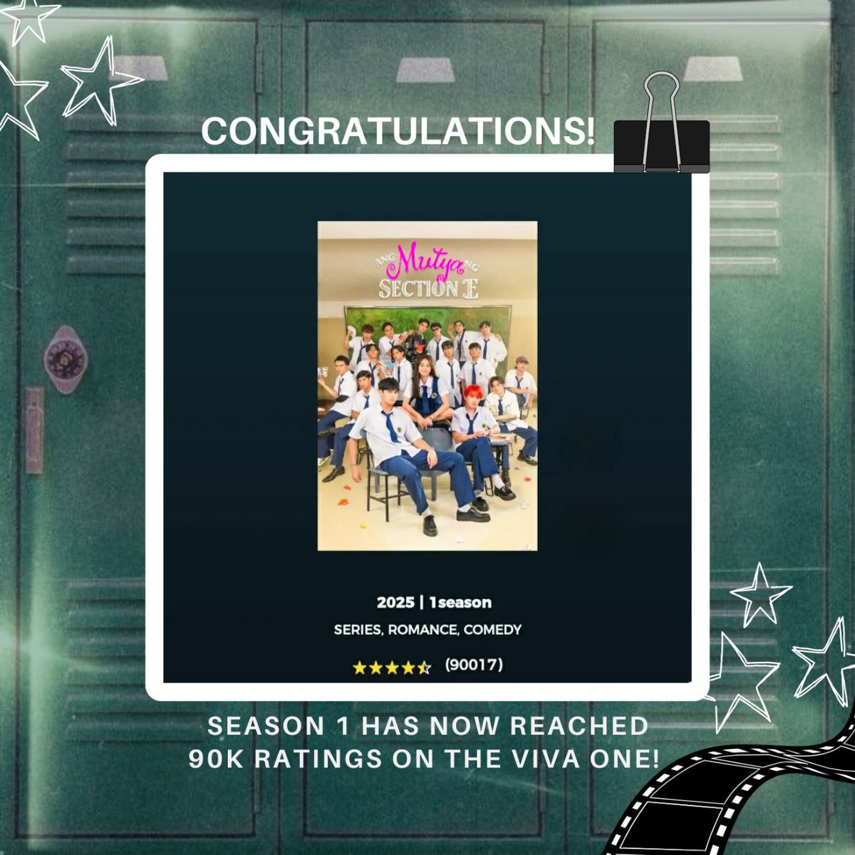 TNEM2BH's tweet image. Ang Mutya Ng Section E Season 1 has reached 90k ratings on Viva One! ✨️🫶

Congrats, AMNSE Fam! 🫶 We always see your love and support, and we’re grateful for everything you’ve given and continue to give to the series.

Watch S2 now:
share.vivaone.ph/qRhS3Deh6Da6UR…

#AngMutyaNgSectionE