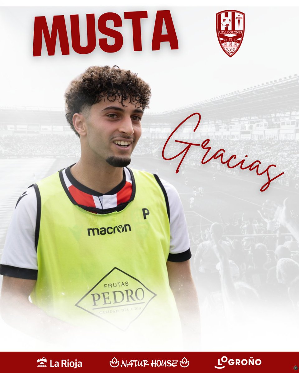 UDLogrones's tweet photo. ℹ️ Musta Zarouali jugará en el Náxara hasta final de temporada. El atacante de 21 años disputó 28 partidos y marcó 10 goles con el Promesas el curso pasado, y se recuperó de una lesión en este primer tramo. Mucha suerte para este periodo. https://t.co/i5aSz06MGt