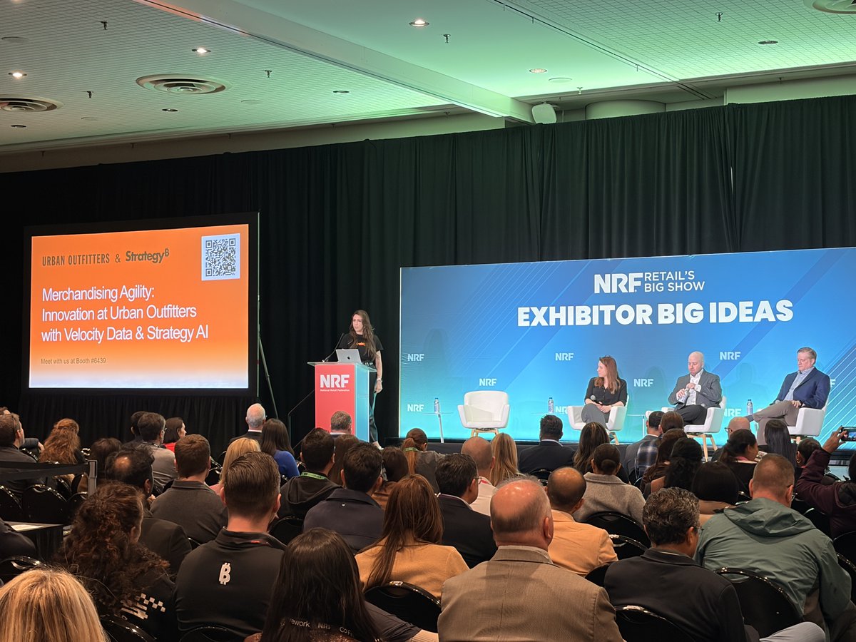 MicroStrategy's tweet image. 🎤 #NRF2026 highlight: our Big Ideas Session with URBN 🔥 

Missed the session? We’d love to continue the conversation and show how Strategy supports merchandising excellence. 

📅 Schedule a demo: strategysoftware.com/solutions/reta…

#RetailInnovation #Merchandising #AIinRetail