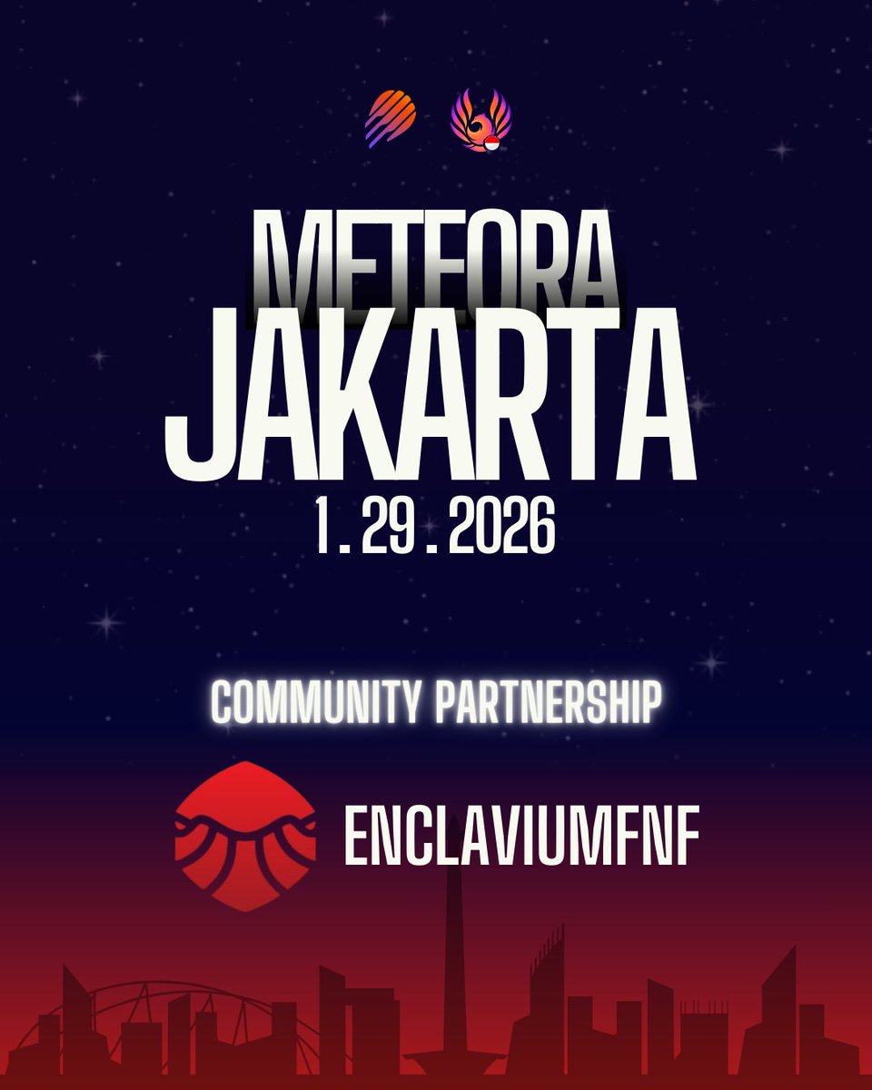 METEORA JAKARTA MEETUP x ENCLAVIUM
We’re officially the Community Partner for Meteora Indonesia’s Jakarta Meetup by <a href="/MeteoraIDN/">MeteoraIDN</a>! 🎉

EXCLUSIVE PERKS FOR ENCLAVIUM MEMBERS:
First 5 Enclavium members at the venue get LIMITED EDITION MERCH!

📅 January 29, 2026
📍 JURA Kemanggisan