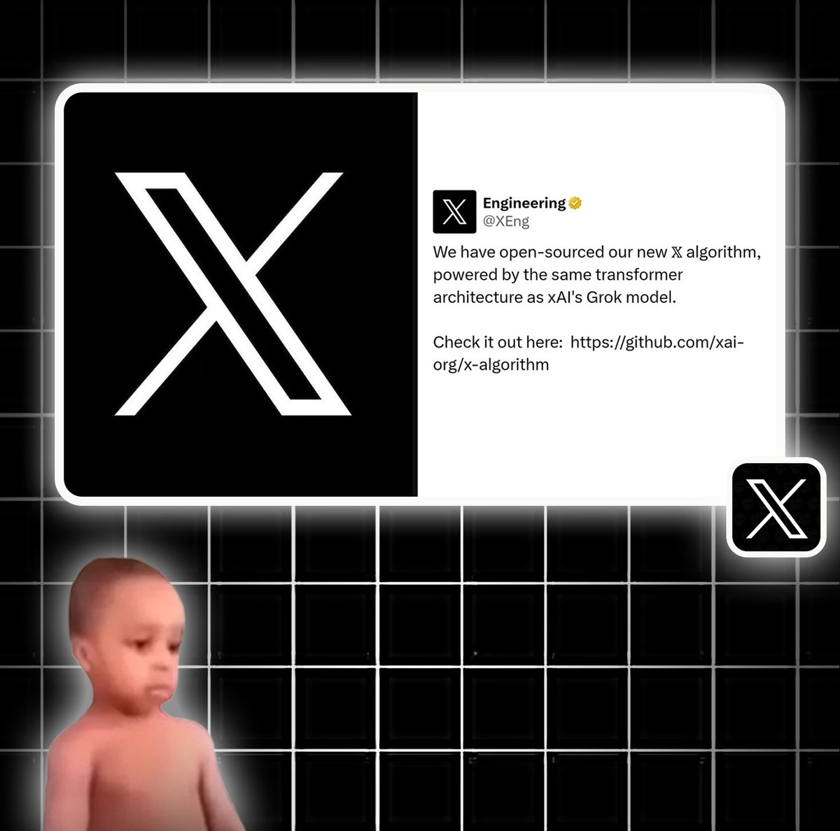 GeorgikCrypto's tweet photo. @elonmusk posted the algorithm on Git, and here's what I understood

X just made the biggest algorithm shift I have seen in years, and most people still think nothing has changed. It did. The feed is no longer driven by rules or tricks, it is driven by real time AI judgment. That alone changes how content should be written.

Virality now lives almost entirely in the out of network feed. Early performance decides everything. If strangers stop scrolling, read, reply, or stay on your post, the system treats it as valuable. Threads, stories, and clear ideas win because attention time is the signal that matters most. Follower count helps less than ever, clean writing helps more than ever.

My take is simple. This is the fairest version of X so far. Bad content dies fast, good content gets tested no matter who posts it. Rage bait and spam are risky now, while thoughtful posts get real distribution. If you want to reach in 2026, write for humans first and let the AI ​​do the rest.