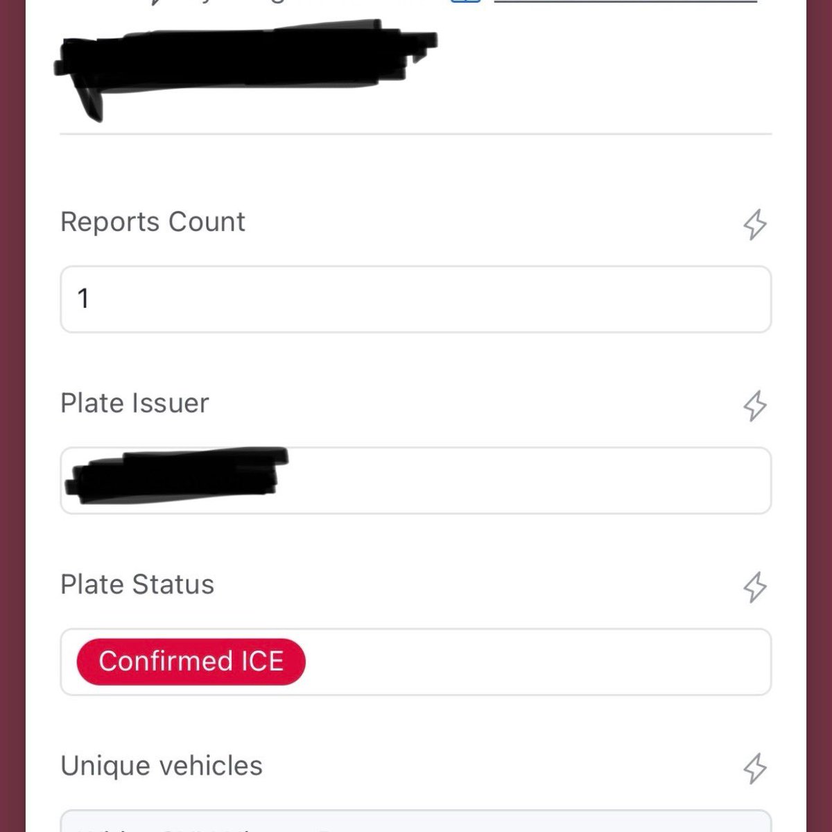 MattFinnFNC's tweet image. So here's one for ya.  One of our rental car license plate numbers has been added to the anti-ICE databases in Minnesota and our car has been deemed "confirmed ICE."  The activists take license plates down and enter them into data bases.   It's not clear which encounter with…