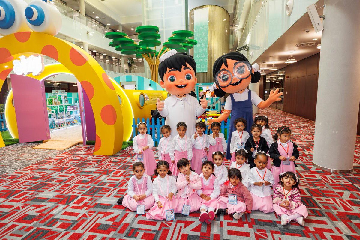 GulfTimes_QATAR's tweet image. The @Qatar_Edu  in cooperation with the educational television series “Siraj”, one of the pre-university education initiatives of the Qatar Foundation, organized a special event for #kindergarten (1) children of the three-year-old age group, as part of the project to increase the