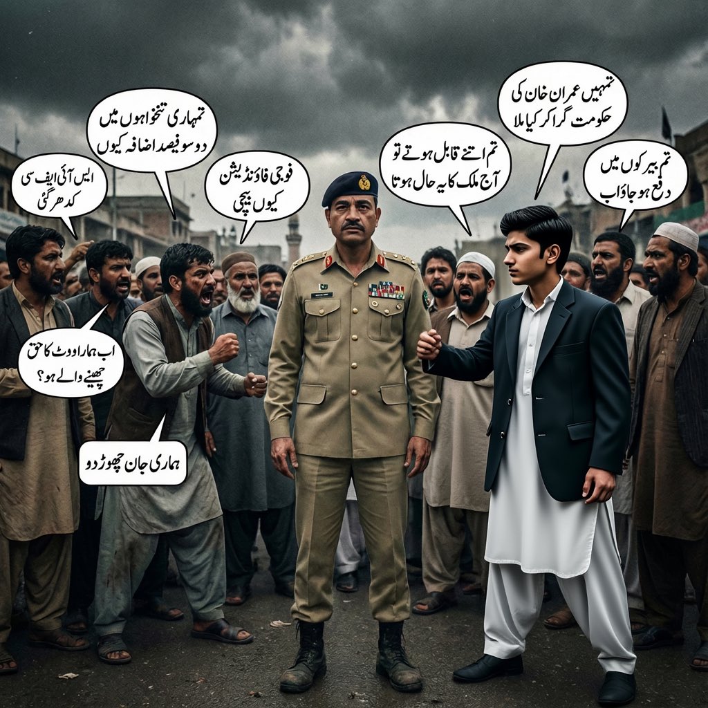 ذہنی مریض نے نوجوان کنٹرول کرنے کے لیے کالجز۔یونیورسٹیز میں جرنیلز لگاۓ جس سے نتیجہ نکلا نوجوان انسے اور موجودہ حکومت سے نفرت کرتے ہیں آواز تو بند نہ کر سکے نوجوان نسل سے ووٹ کے حق لیا جاۓ  لیکن  ذہنی مریض کو اندزہ ہو جانا چائیے کے ان پالیسیوں کیوجہ سے ہر  عمر کے لوگ نفرت کریں گے