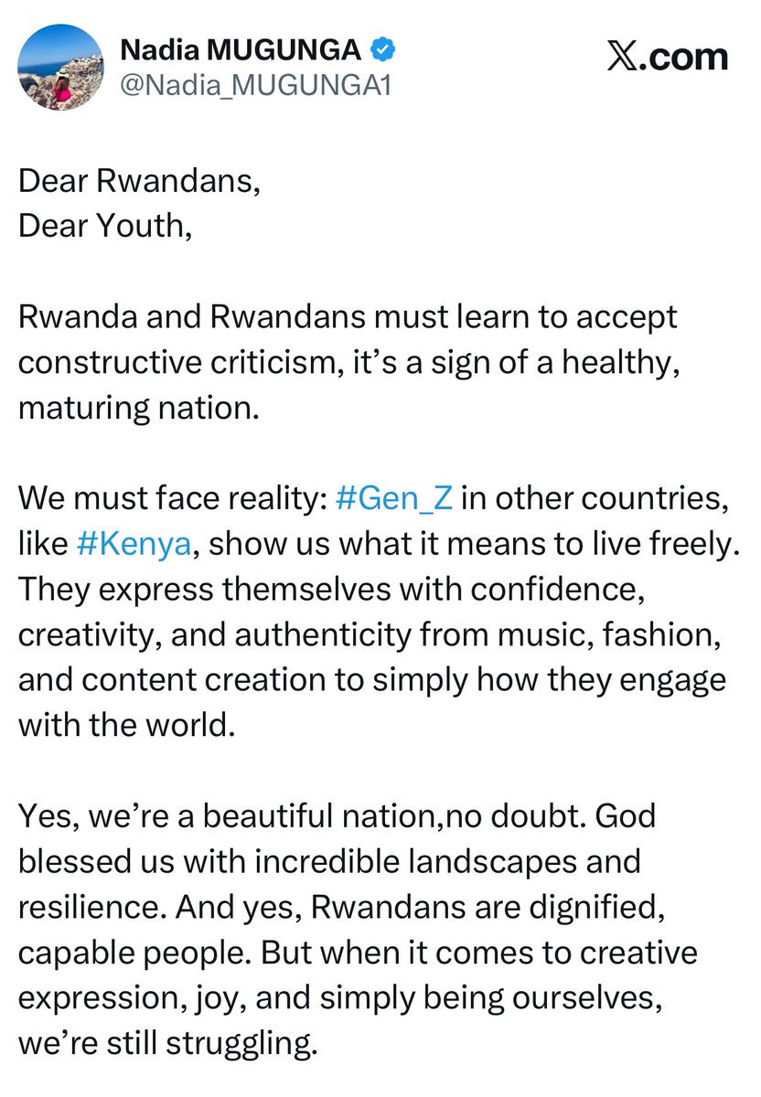 Nadia_MUGUNGA1's tweet image. ARIKO NSHAKA KUMENYA NIBA KOKO #INTORE OR #TEAMPK BATUKANA NIBURA BANASOMYE. 

@KabagambeI dore message yari kuri post nakoze kuri ya video ya “we’re broke”, usibye guhubuka, or kubikorera ubushake witwaje ko Uri umuyobozi cg se utitaye ku makosa yawe mbwira icyo ushingiraho