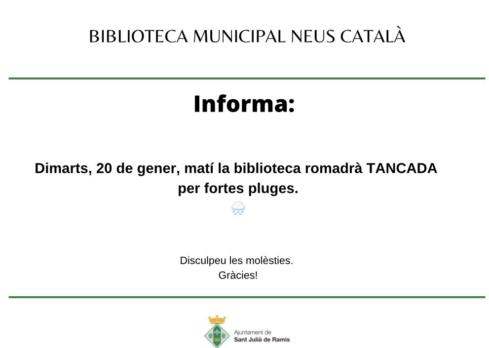 Biblioteca Municipal Neus Català tweet media