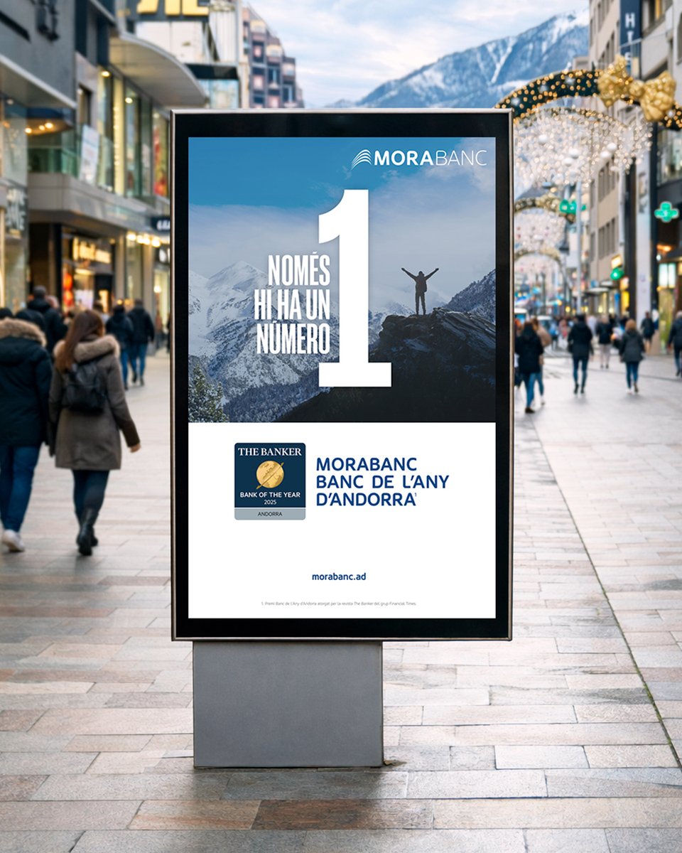 RDComunicacio's tweet photo. Quan el nostre client @MoraBanc guanya el premi al Banc de l’Any d’Andorra només podem sentir orgull i fer una campanya a l’altura.

Moltes felicitats, equip! Continuem assolint més metes!

#MoraBanc #Tensunbanc #TheBanker #Disseny #Publicitat #Campanya #Andorra #RDC https://t.co/85Pmw73xvt
