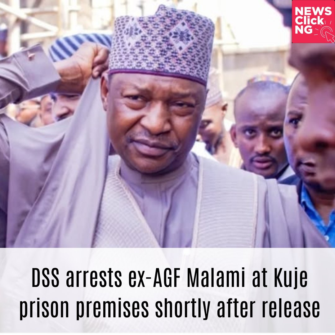 Operatives of the Department of State Services (DSS) have arrested the immediate past former Attorney-General of the Federation (AGF) and Minister of Justice, Abubakar Malami.

Full story - newsclickng.com/news/dss-arres…

#senegal #morocco #afcon #mendy #emeka #onitsha #malami #DSS