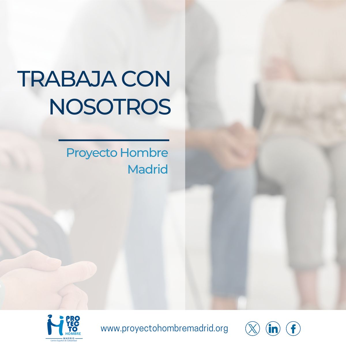 ¿Estás buscando trabajo? ¿Te gustaría unirte al equipo de Proyecto Hombre Madrid o conoces a alguien a quien podría interesarle? 
 
Accede a todas las ofertas disponibles. ¡Te estamos esperando! 

🔗 bit.ly/47uDtTk
 
📩seleccion@proyectohombremadrid.org