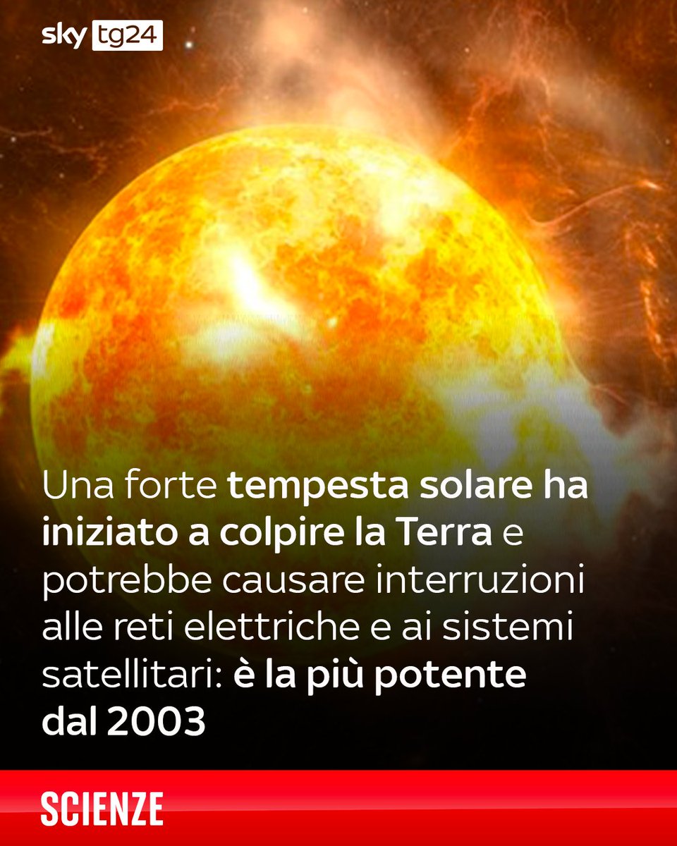 La tempesta è stata innescata da una forte eruzione solare verificatasi domenica, ha spiegato il centro di previsione meteorologica spaziale Usa. Tale fenomeno potrebbe provocare aurore ma anche interferenze nelle comunicazioni ad alta frequenza, problemi ai satelliti e sbalzi di