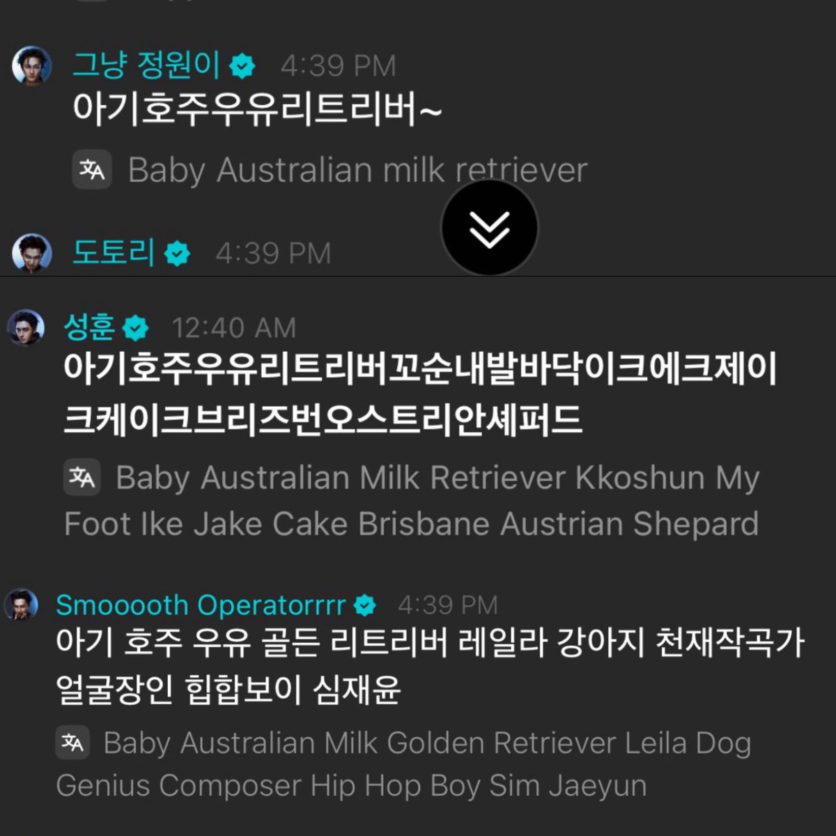 sjydaiIy's tweet image. 🐈: baby australia  milk retriever~
🐧: baby australian milk retriever puppy big paw ikeu jakeu cakeu brisbane australian shepherd~
🐈‍⬛: baby australian milk golden retriever layla puppy genius composer visual master hiphop boy sim jaeyun~

These nicknames for jake😭😭😭