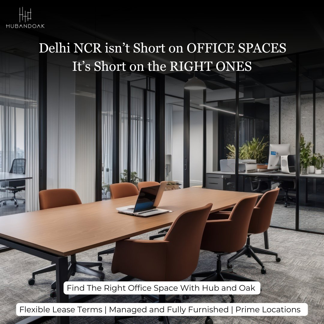 hubandoak's tweet image. Finding the right office shouldn’t be complicated. With Hub and Oak , get flexible lease terms and fully #managedofficespaces designed to grow with your business. Because your #workspace should work for you.

Talk to our workspace experts. Connect now +91-9711141520
#OfficeSpace