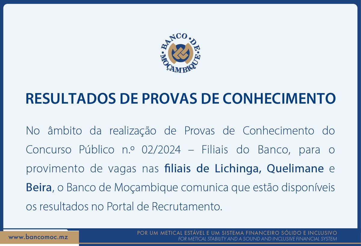 Banco de Moçambique tweet media