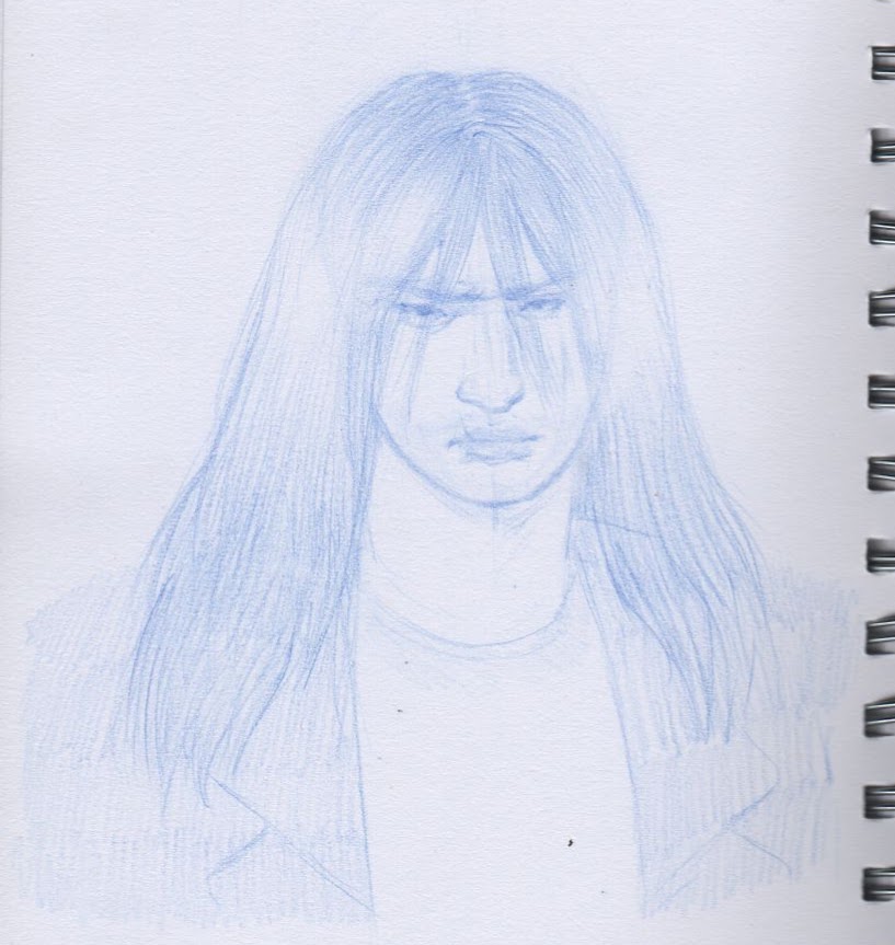 colored sketch ft pieces of eraser that got stuck to the paper

#hatredgame #notimportant