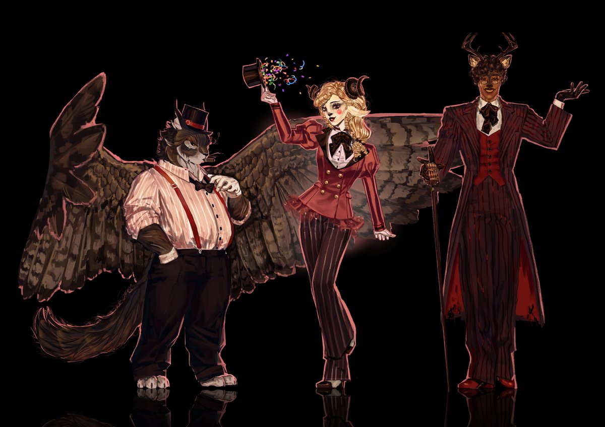 kukuyban's tweet photo. My hazbin hotel redesigns 
#Alastor #CharlieMorningstar #Husk #HazbinHotel https://t.co/s813nCDLL2