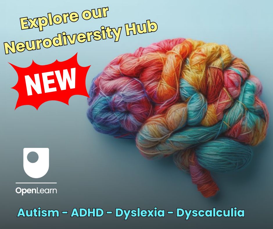 OUFreeLearning's tweet image. Our new Neurodiversity Hub is live! 🧠

Explore free courses, articles and stories on #autism, #ADHD, #dyslexia &amp;amp; more. Learn, support, and celebrate minds that think differently — and brilliantly. 🌟👇

open.edu/openlearn/educ…

#Neurodiversity