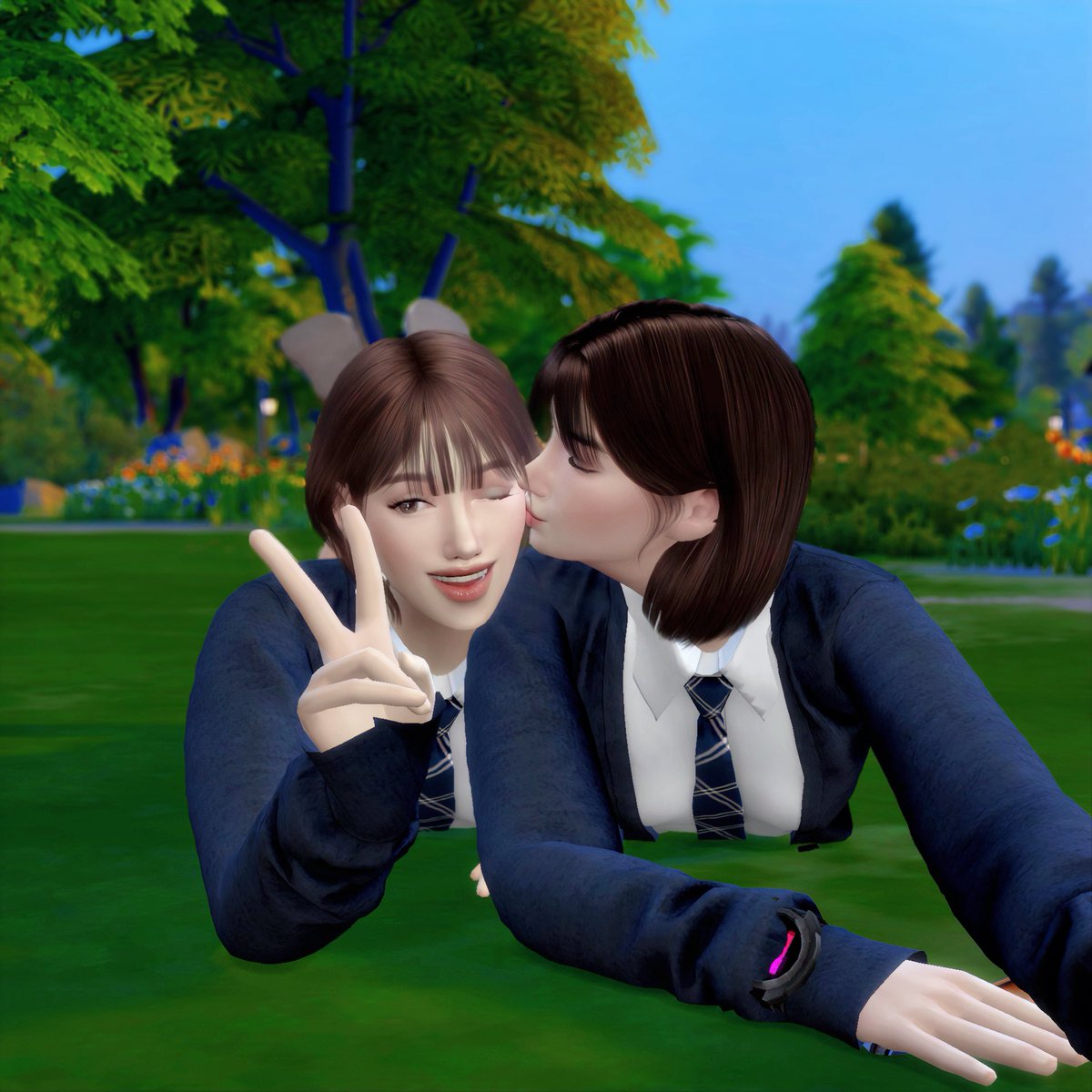 FTFT387632's tweet photo. #Sims4 #wlw 
💚🩵 https://t.co/zhxOdaTYaW