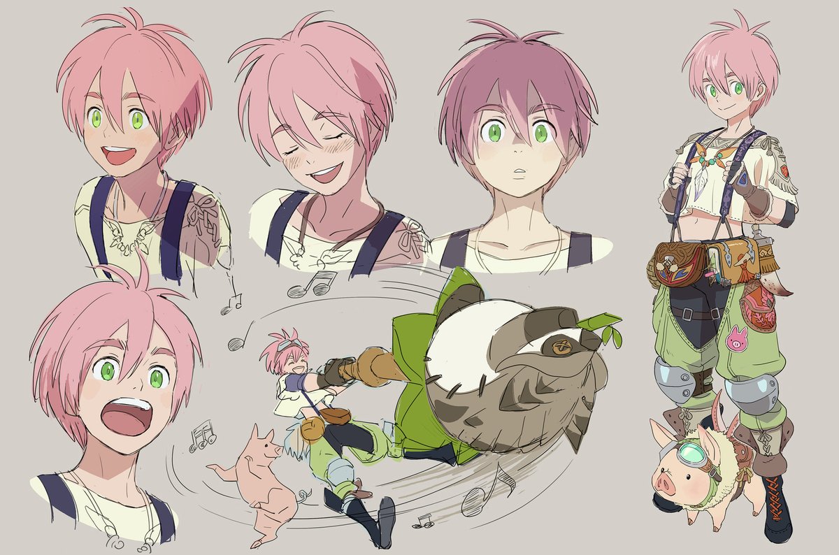 #モンハンストーリーズ3 開発こぼれ話 #7
新人レンジャーの「ティオ」
相棒プーギー「ぷきち」といつも一緒。
全身で喜怒哀楽を表現するキャラで、動きの感情表現にも注目してほしいです。AD川野
#MHST3